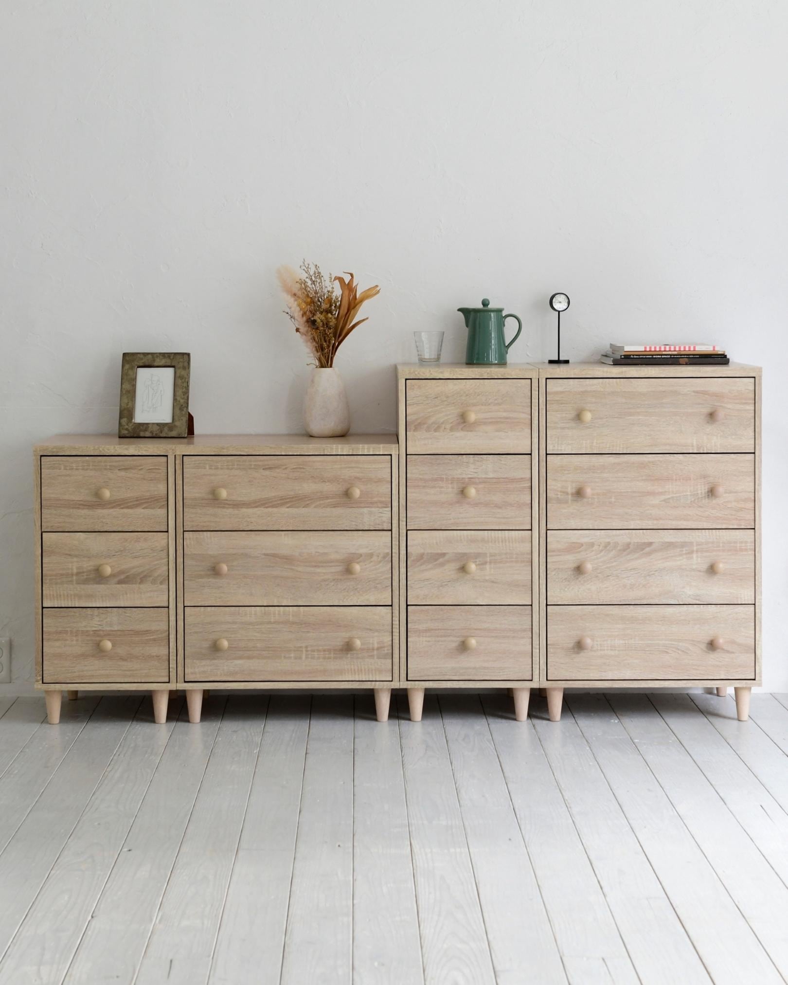 ホコリの入りにくい 木製 チェスト ワイド 3段 幅54 奥行42 高さ68.5cm ホコリの入りにくい 木製 チェスト ワイド 3段 幅54 奥行42 高さ68.5cm