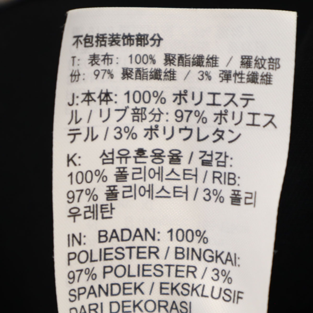 ショート丈 トラックジャケット XL ブラック トレーニング ジャージ レディース 古着