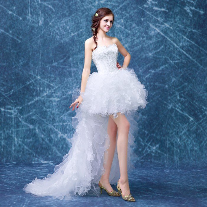 ウエディングドレス エンパイア 安い トレーンドレス 前ミニ ウェディングドレス 結婚式 二次会 ロングドレス 花嫁 パーティードレス ウエディングドレス エンパイア 安い トレーンドレス 前ミニ ウェディングドレス 結婚式 二次会 ロングドレス 花嫁 パーティードレス