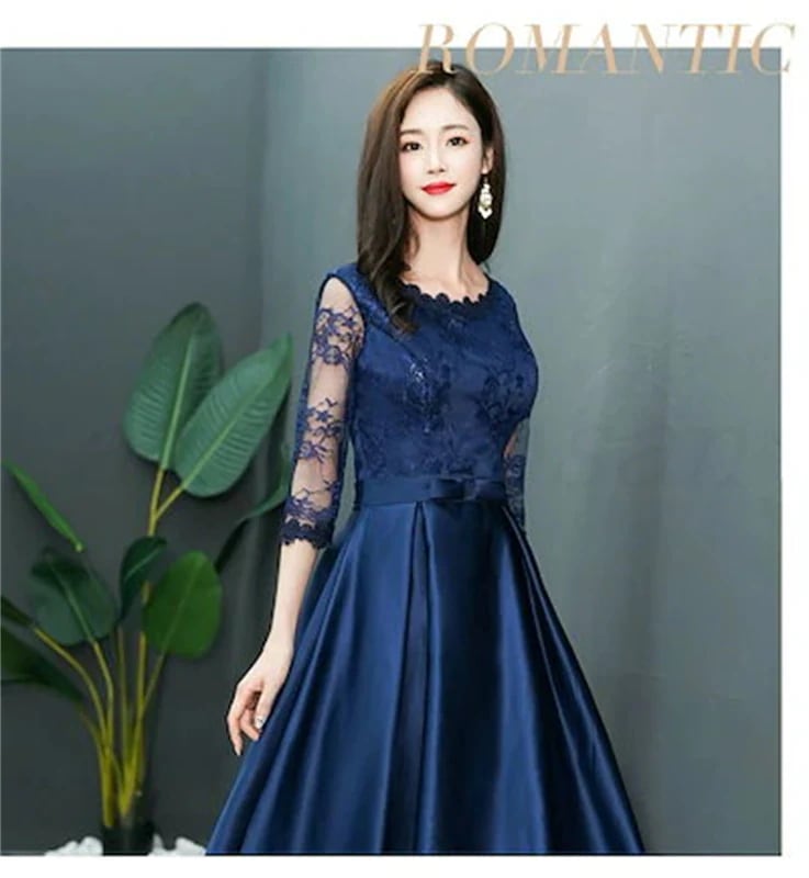ドレス結婚式ワンピースフォーマルワンピースパーティードレスロングドレスレースお呼ばれ服大きいサイズAラインミモレ丈演奏会成人式