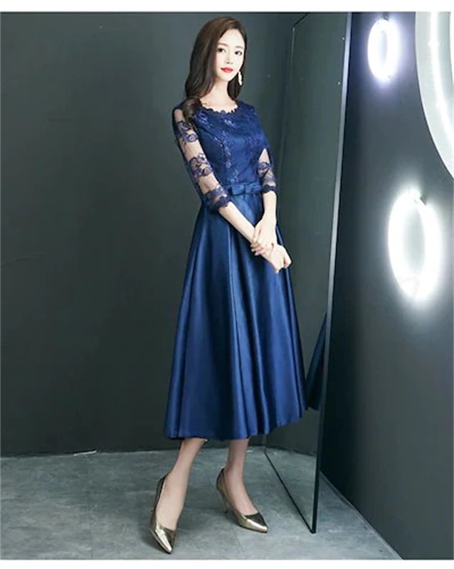 ドレス結婚式ワンピースフォーマルワンピースパーティードレスロングドレスレースお呼ばれ服大きいサイズAラインミモレ丈演奏会成人式