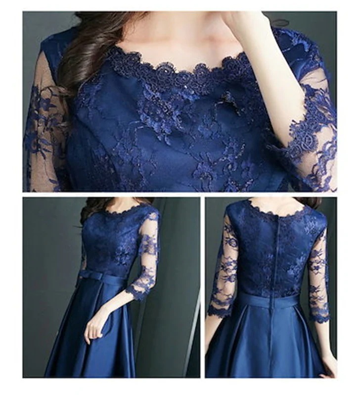 ドレス結婚式ワンピースフォーマルワンピースパーティードレスロングドレスレースお呼ばれ服大きいサイズAラインミモレ丈演奏会成人式
