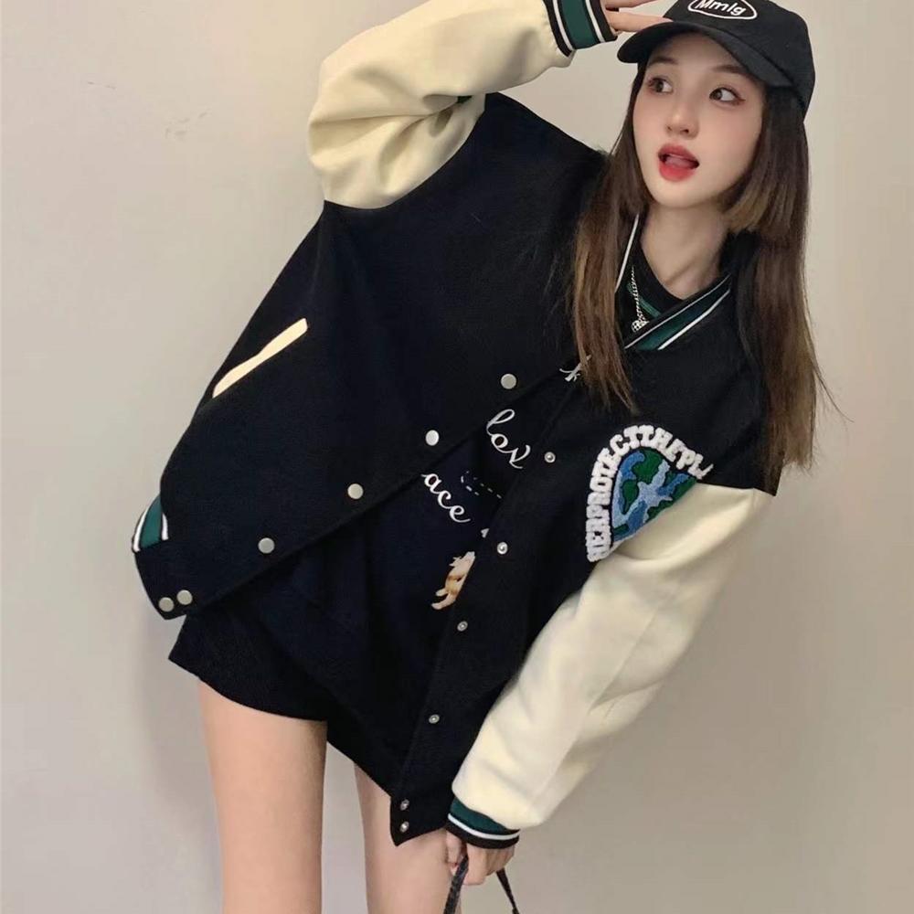 レディース ジャケット アウター 上着 羽織 前開き 長袖 襟なし ワイド 刺繍 バイカラー 配色 かわいい 大人可愛い カジュアル おしゃれ こなれ感 ラフ ボーイッシュ ガーリー ルーズ 個性的 レディース ジャケット アウター 上着 羽織 前開き 長袖 襟なし ワイド 刺繍 バイカラー 配色 かわいい 大人可愛い カジュアル おしゃれ こなれ感 ラフ ボーイッシュ ガーリー ルーズ 個性的