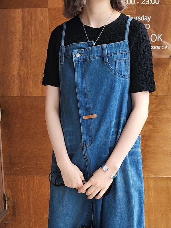 Qoo10] デニム サロペット スカート レディース