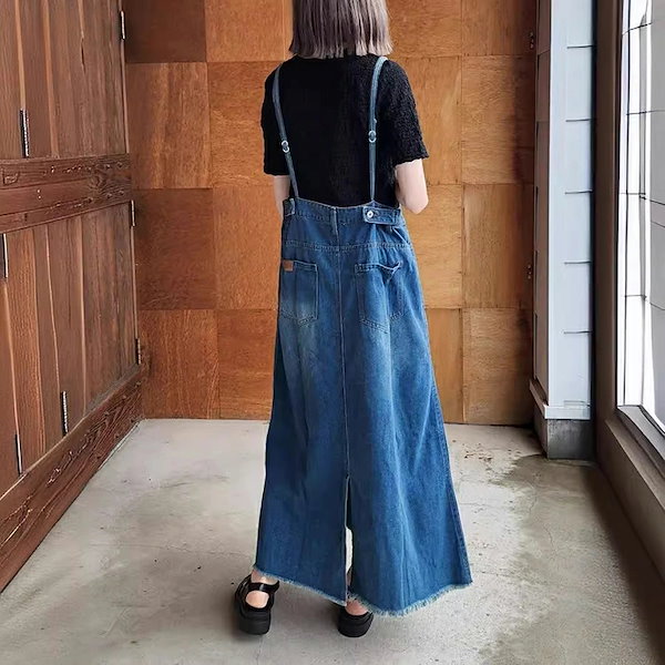 Qoo10] デニム サロペット スカート レディース
