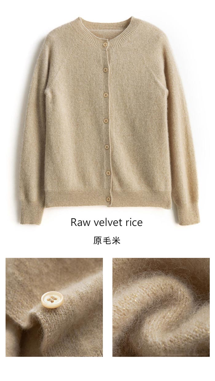 ウール100 カーディガンオフィス 厚手 羽織り セーター トップス ゆったり長袖 オシャレ 可愛い