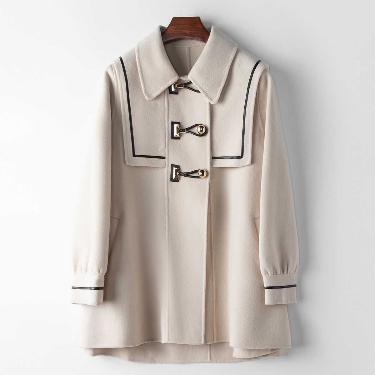 少量衣類春新作ネイビーカラー70ウールコート女性用2024ネットセレブ同風レディースウールコート 少量衣類春新作ネイビーカラー70ウールコート女性用2024ネットセレブ同風レディースウールコート