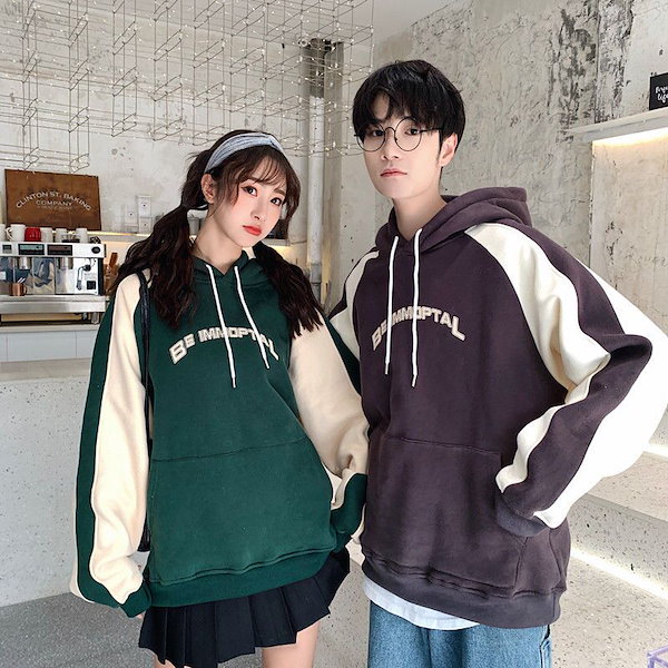 Qoo10] 新作ペアルックカップルパーカー男女兼用ト