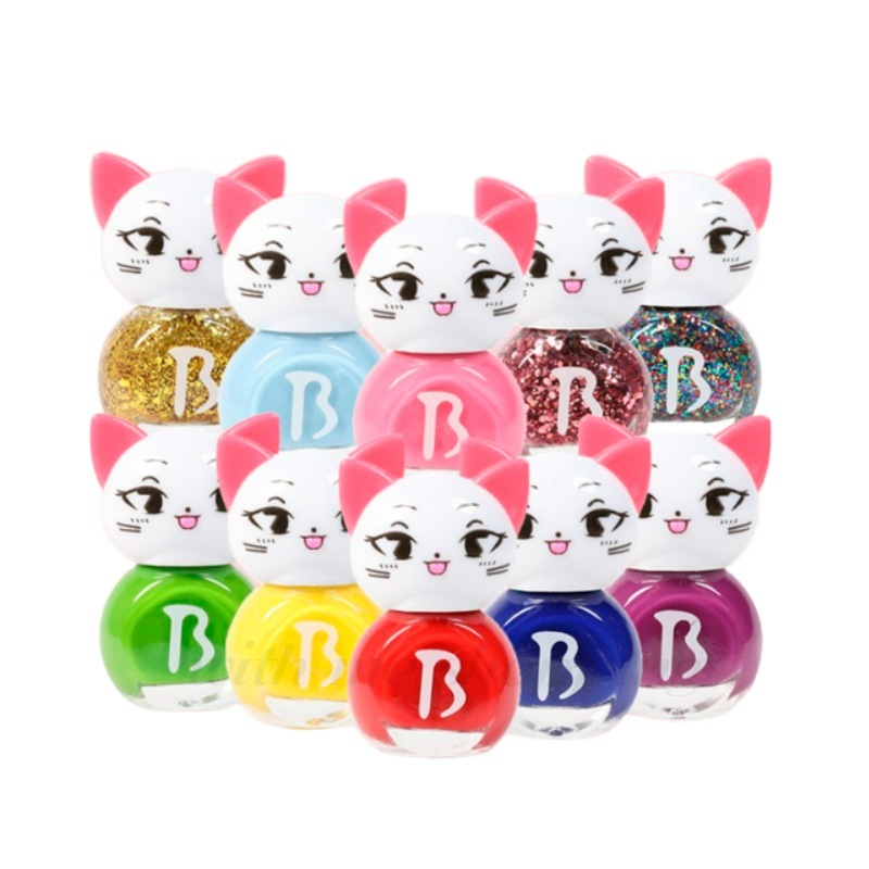 バブリー キッズネイル ニャンコ 子供マニキュア ギフトセット 10p バブリー キッズネイル ニャンコ 子供マニキュア ギフトセット 10p