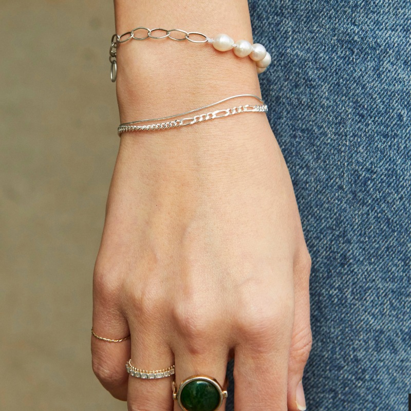 正規品 [BTS ジン 着用] B608 ブレスレット 韓国 アクセサリー シルバー レディース