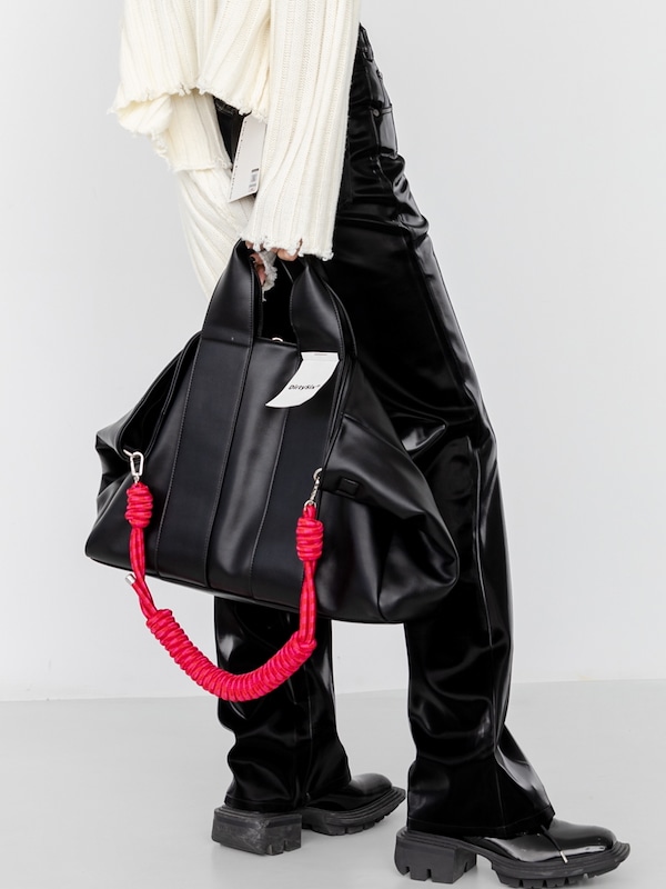 Dirtysix　2way/3way リボン ラージ トートバッグ ブラック Qoo10 Dirtysix 2way/3way リボン ラージ トー