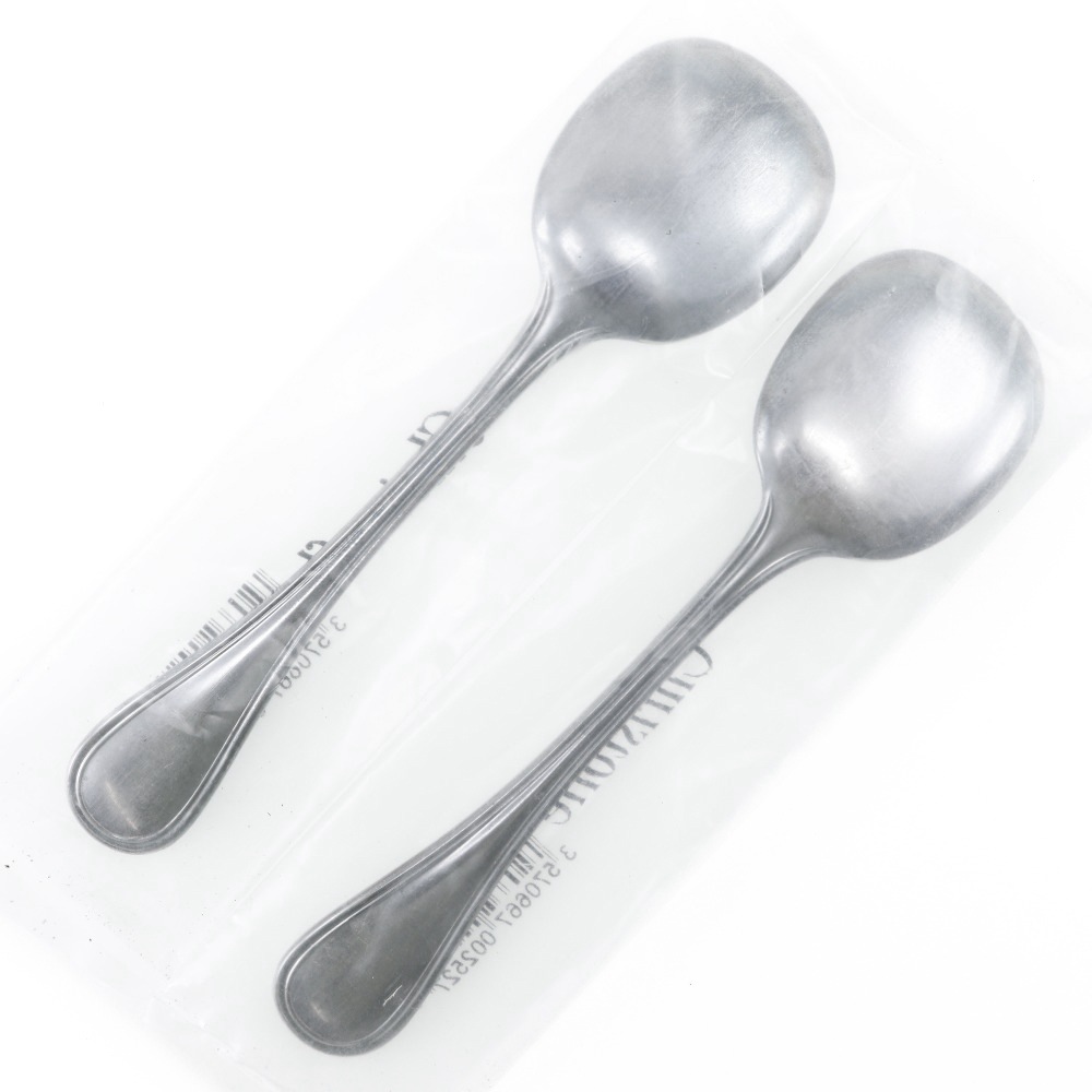 アルビ アイスクリームスプーン 13cm 「Haagen-dazs」刻印 2本セット シルバー製(シルバーコーティング) カトラリー シルバー _ 中古品