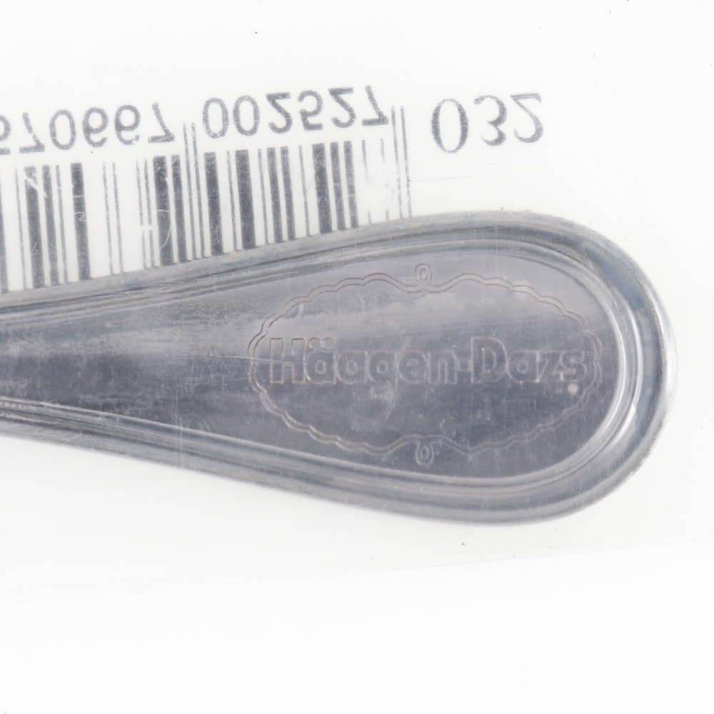 アルビ アイスクリームスプーン 13cm 「Haagen-dazs」刻印 2本セット シルバー製(シルバーコーティング) カトラリー シルバー _ 中古品