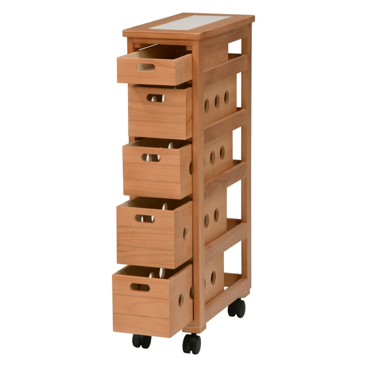キッチンストッカー 幅20cm 5段 スリムタイプ タイルトップ 桐製 キャスター付 ストッカー キッチンワゴン 収納 ラック ワゴン スリム 完成品 引き出し 隙間収納 5杯 棚 タイル天板 キッチンストッカー 幅20cm 5段 スリムタイプ タイルトップ 桐製 キャスター付 ストッカー キッチンワゴン 収納 ラック ワゴン スリム 完成品 引き出し 隙間収納 5杯 棚 タイル天板