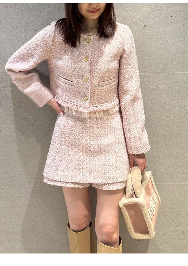 【即納】ファーファー FURFUR ボトムス 25秋冬 ツイードスカショーパン スカート パンツ ミニ丈 rwft254075 rwfp254051 【即納】ファーファー FURFUR ボトムス 25秋冬 ツイードスカショーパン スカート パンツ ミニ丈 rwft254075 rwfp254051