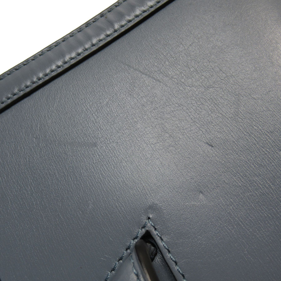 ロエベ LOEWE ショルダーバッグ バルセロナ レザー ダークブルー ゴールド レディース w0647a