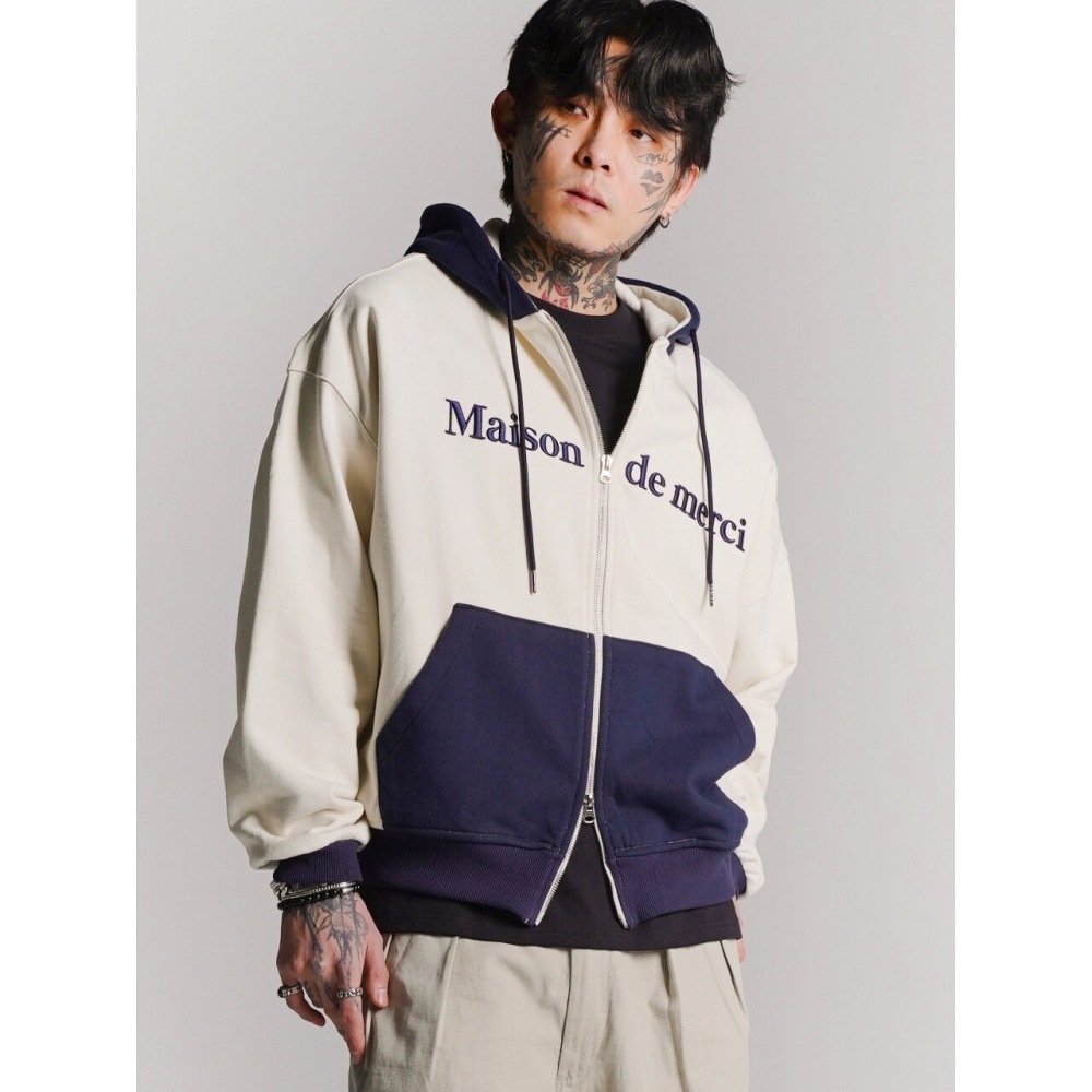 FABULOUS ARCHIVE UNISEX ツーウェイツートンドロップフィットフード集業クリーム（FCD1ZP101M）