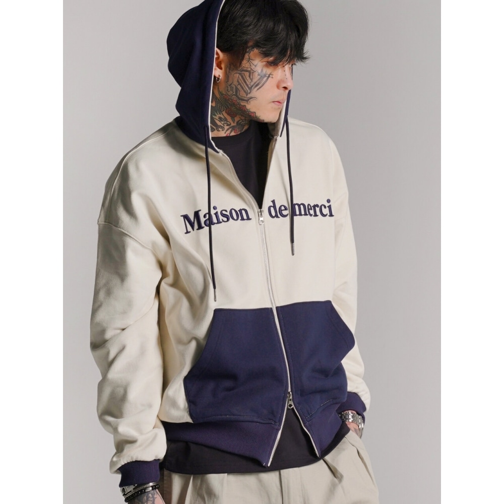 FABULOUS ARCHIVE UNISEX ツーウェイツートンドロップフィットフード集業クリーム（FCD1ZP101M）
