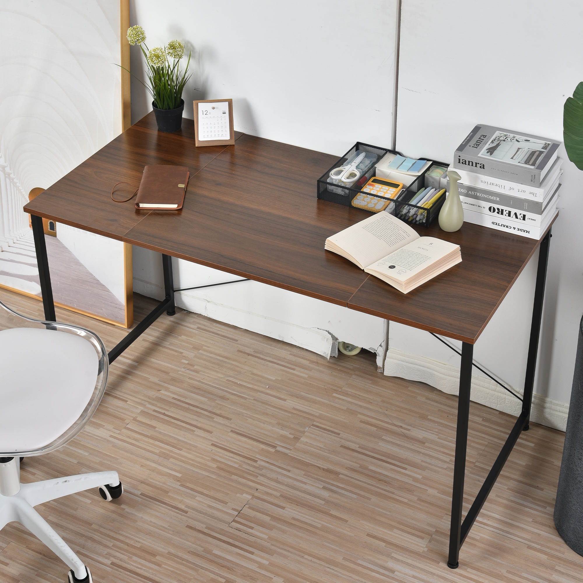 木製シンプルデスク 2個セット 簡易ワークデスク 机 シンプルデスク 2