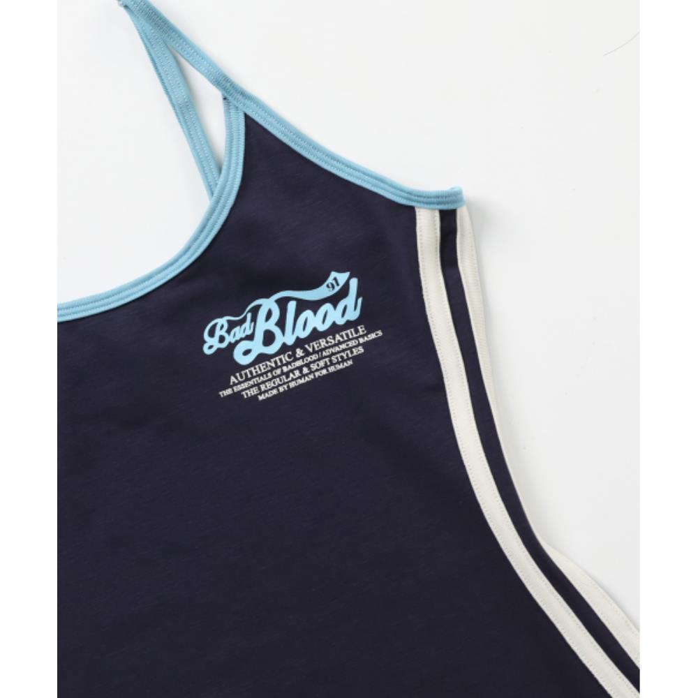 BADBLOOD BADBLOOD Vintage Logo Spaghetti String Mini Dress