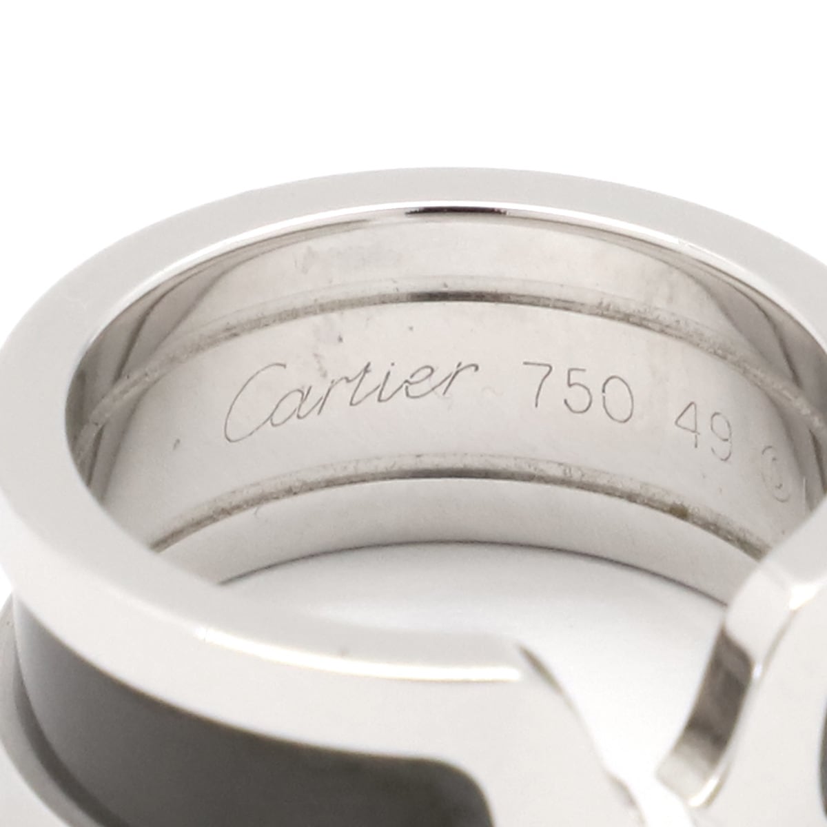カルティエ Cartier リング 指輪 C2リング 2003年クリスマス限定 K18WG ブラックラッカー ブラックXホワイトゴールド #49(JP9) 黒 9号 【箱】【中古】 カルティエ Cartier リング 指輪 C2リング 2003年クリスマス限定 K18WG ブラックラッカー ブラックXホワイトゴールド #49(JP9) 黒 9号 【箱】【中古】