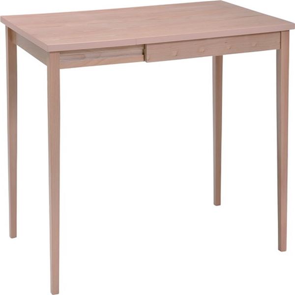 伸長式ダイニングテーブル 120cm幅 ビーチ材 4人掛け用 ナチェラル [組立品]