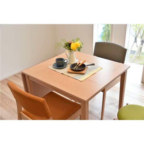 伸長式ダイニングテーブル 120cm幅 ビーチ材 4人掛け用 ナチェラル [組立品]