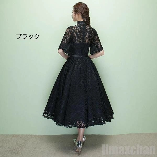 ドレス 結婚式 パーティードレス ミモレ丈 お呼ばれワンピース 五分袖 レース 二次会 花嫁 魅力 同窓会 フォーマル 披露宴 卒業式 30代 40代 ブラック ネイビー グレー ワイン レッド ドレス 結婚式 パーティードレス ミモレ丈 お呼ばれワンピース 五分袖 レース 二次会 花嫁 魅力 同窓会 フォーマル 披露宴 卒業式 30代 40代 ブラック ネイビー グレー ワイン レッド