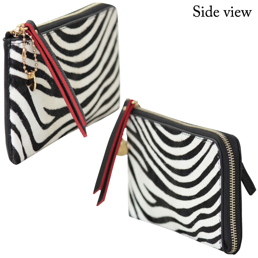 長財布 レディース 本革 ハラコ 薄マチ 小銭入れ カード入れ 可愛い フラグメントケース 可愛い