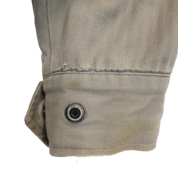フランス製 モッズコート M カーキ系 裏キルティング メンズ