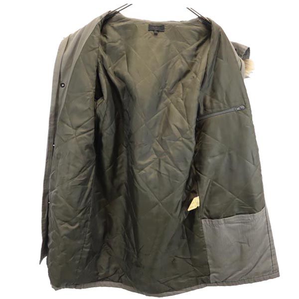フランス製 モッズコート M カーキ系 裏キルティング メンズ
