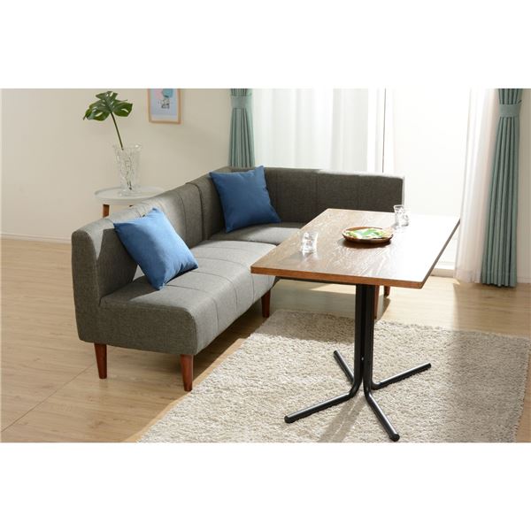 ダイニングソファー 2人掛け[ダリアン生地/ベージュ/ブラウン脚] 110cm幅 日本製