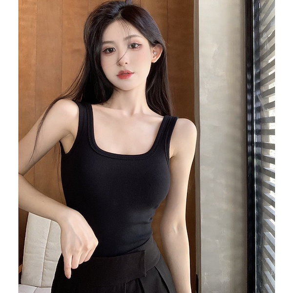 キャミソールの女性 Qoo10] アメリカ式背中見せキャミソール女性夏外着