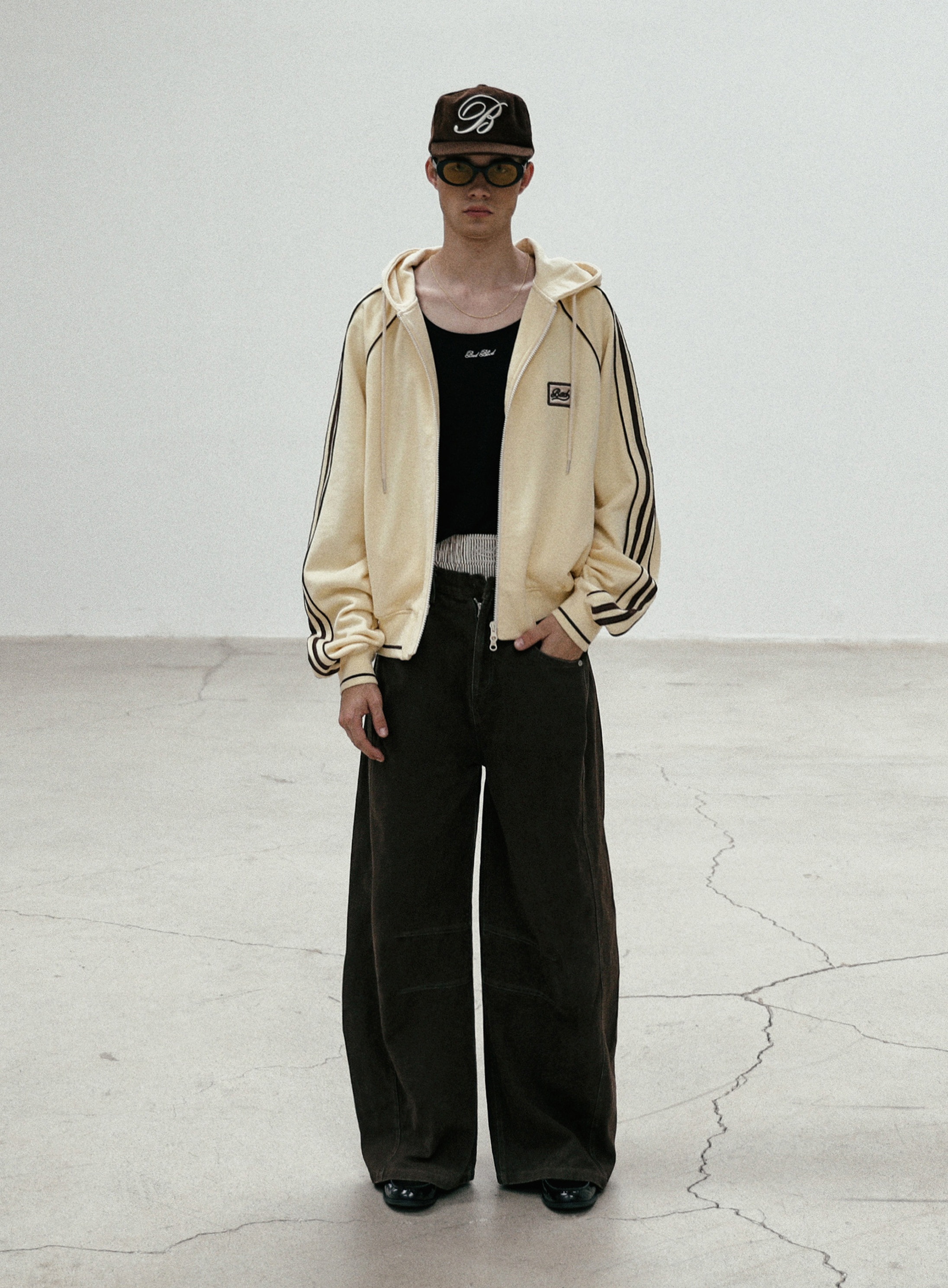 【BADBLOOD】 BILLY HOOD ZIP-UP : BANANA MILK 【BADBLOOD】 BILLY HOOD ZIP-UP : BANANA MILK