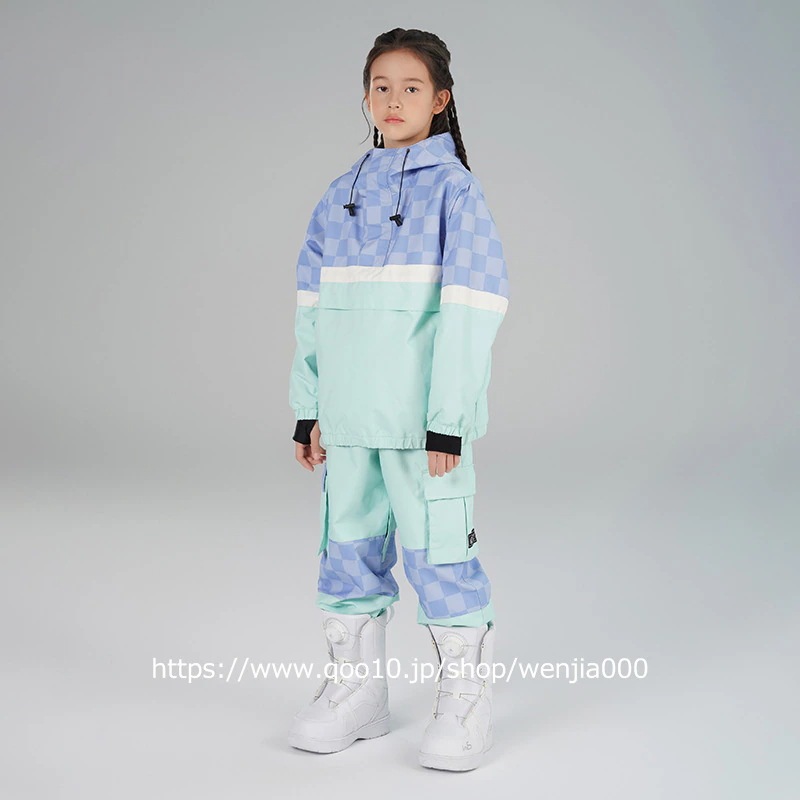Mizuno スキーウェア 子供用 ジャケットとパンツセット スノーボード ウェア キッズ 上下セット セットアップ スノボ