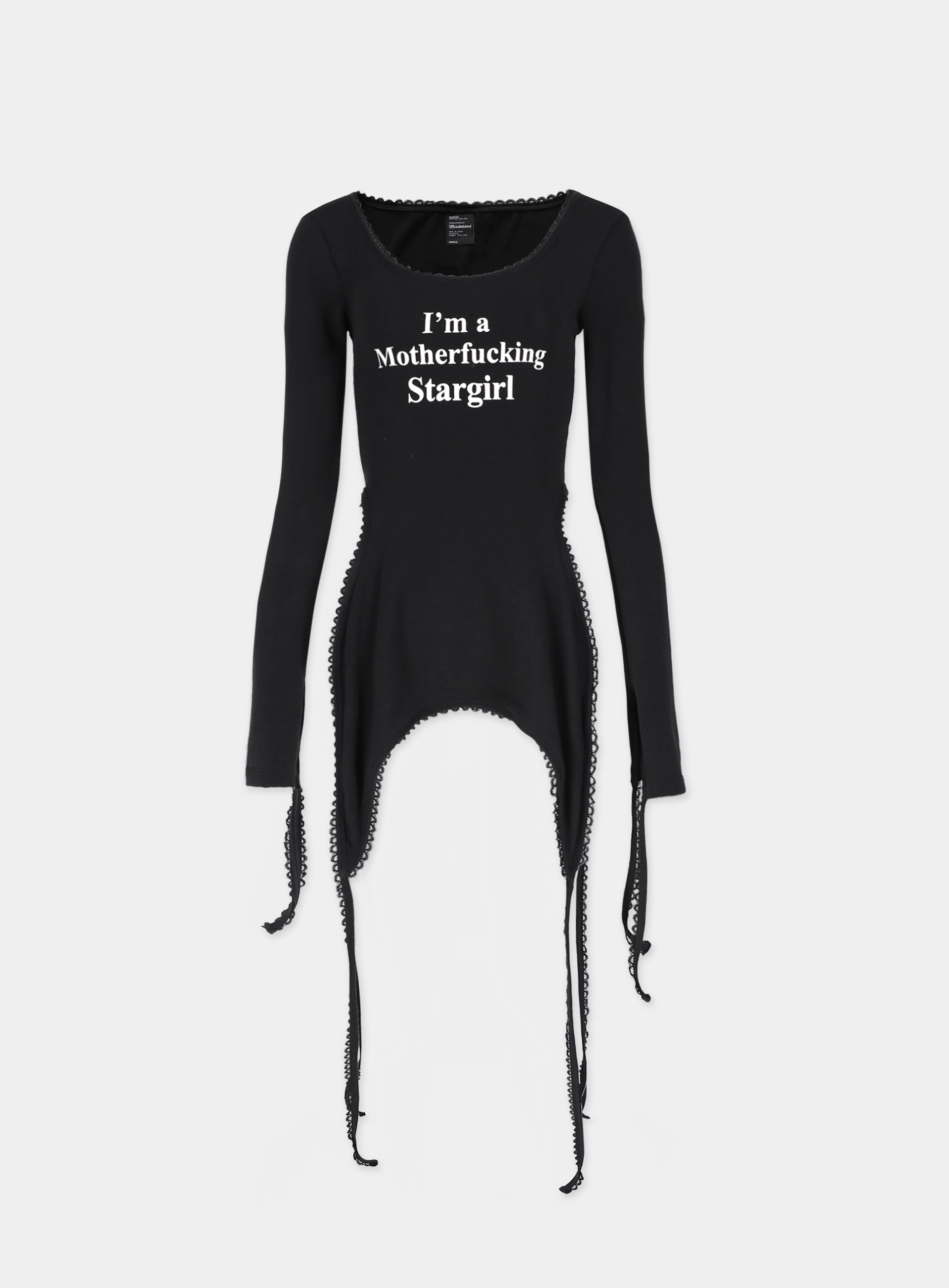 BADBLOOD Stargirl String Long Sleeve 長袖 BADBLOOD】 STARGIRL STRING LONG SLEEVE : BLACK Tシャツ
