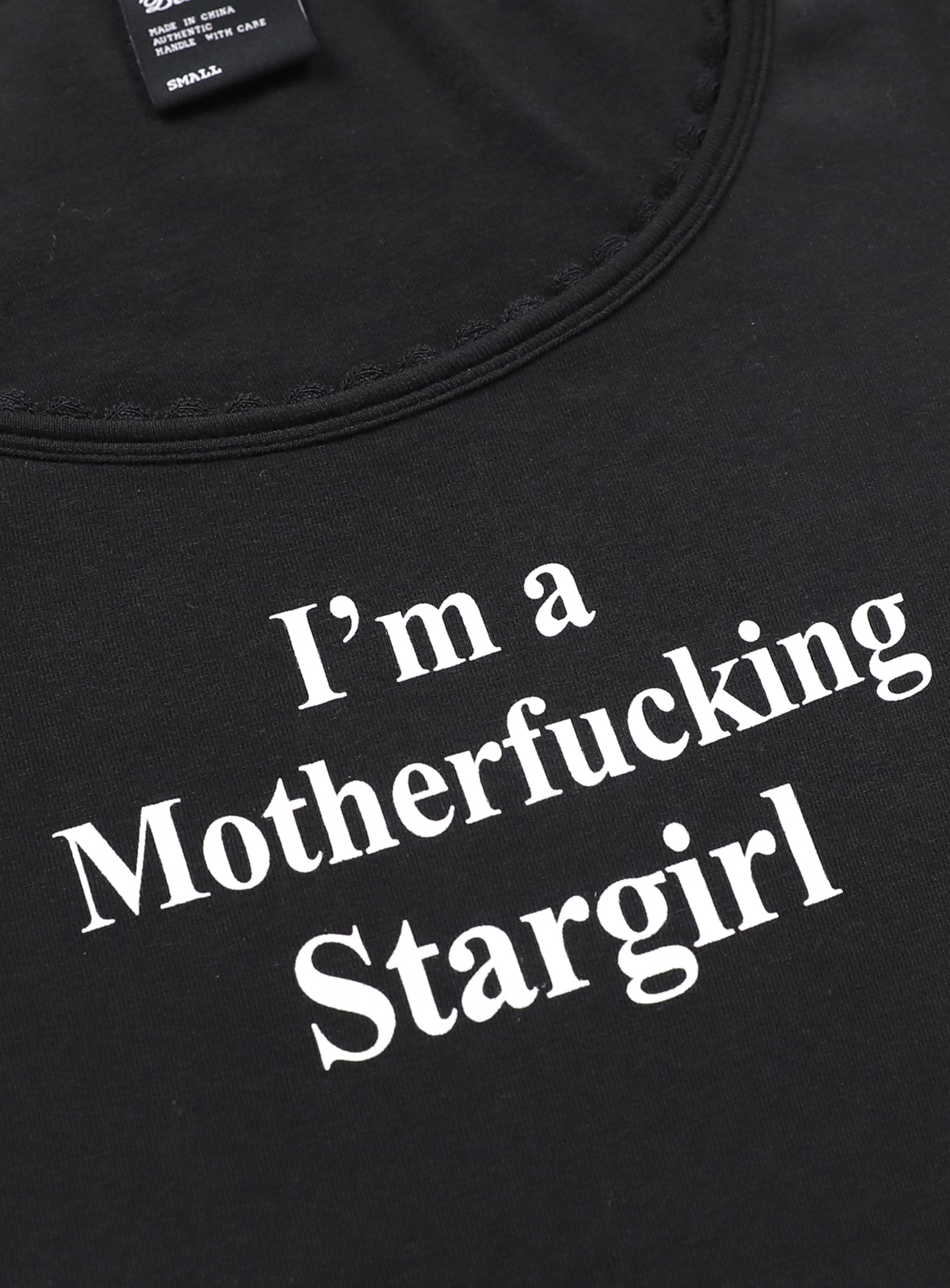 ファッション通販 STRING STARGIRL BADBLOOD】 LONG BLACK : SLEEVE トップス