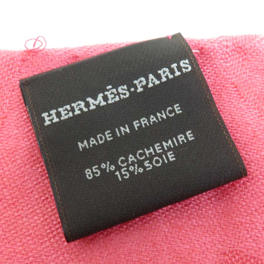 エルメス HERMES ストール ショール カシミヤ/シルク ピンク レディース e58629f