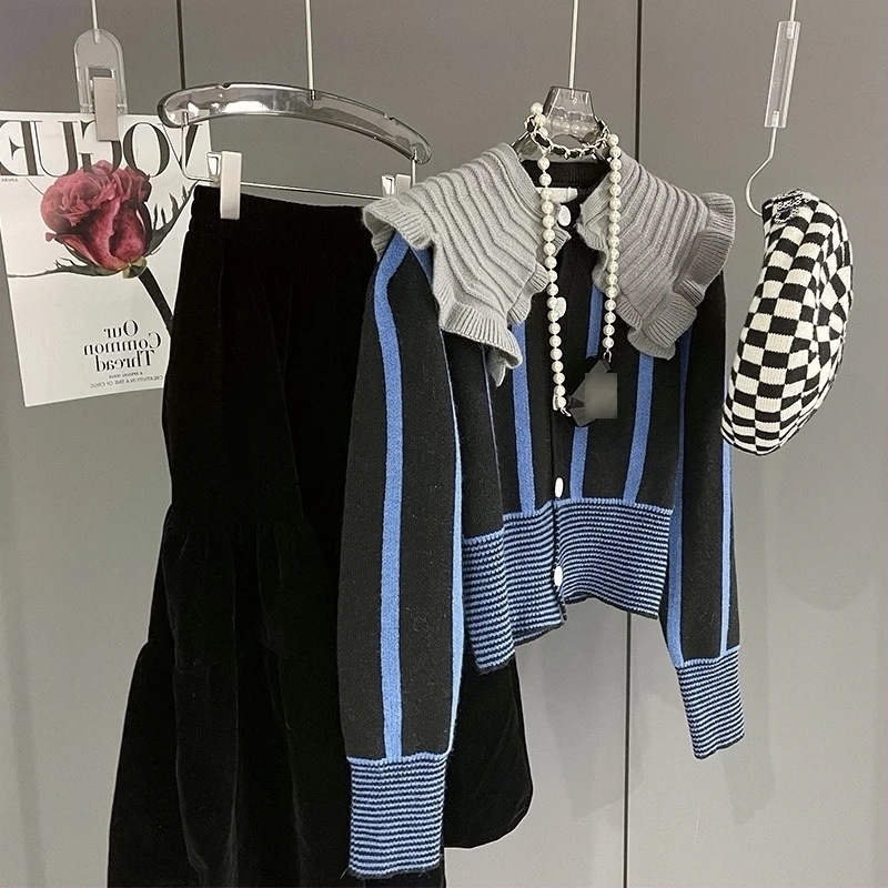 フリルカーディガン カーディガン レディース トップス ニット セーター a3905 フリルカーディガン カーディガン レディース トップス ニット セーター a3905