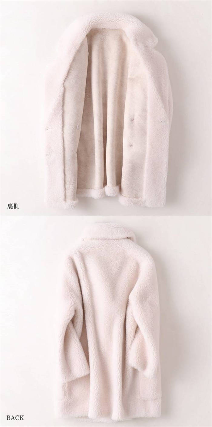 ボア コート レディース 新作 ボアコート ムートン 長袖 無地 ロングコート 厚手 ウール フェイクファー アウター 前開き トップス ゆったり 大人 防寒 暖かい 秋 冬 エレガント 折り襟 大き