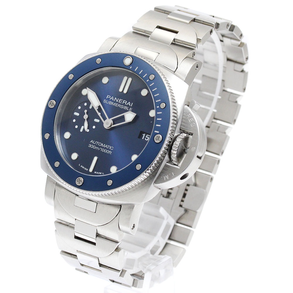 パネライ PANERAI PAM01068 サブマーシブル ブルー ノッテ デイト スモールセコンド 自動巻き メンズ 良品 箱・保証書付き_880820【中古】 パネライ PANERAI PAM01068 サブマーシブル ブルー ノッテ デイト スモールセコンド 自動巻き メンズ 良品 箱・保証書付き_880820【中古】