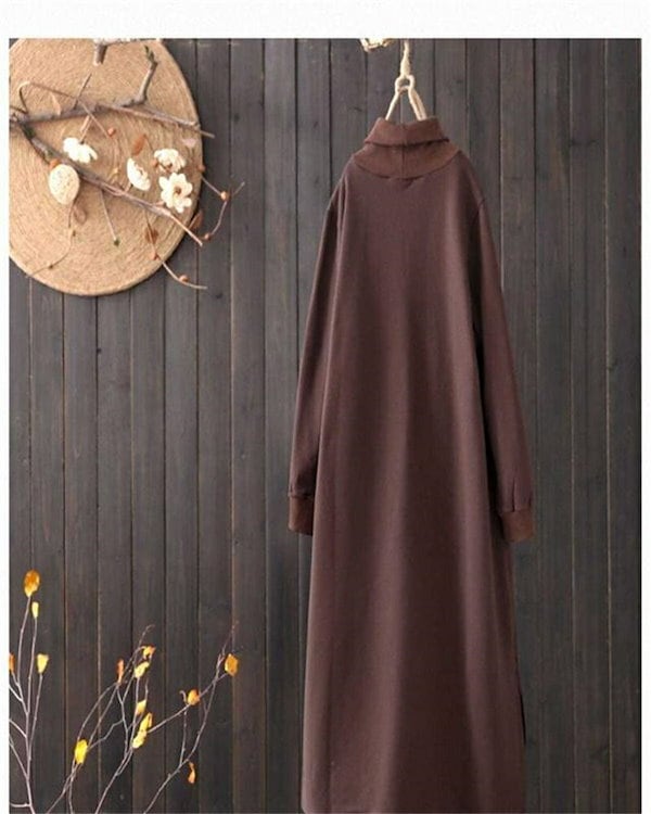 Qoo10] キルティングワンピース長袖きれいめ秋ハイ