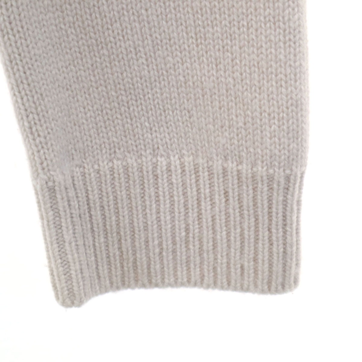 日本製 カシミヤ100％ 長袖 ショート丈 ニットカーディガン 42 グレー系 レディース 古着