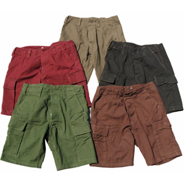 山岳猟兵用 登山パンツ ドイツ連邦国軍 モルスキン ショートパンツ 後染めエンジ Gr6 80cm レプリカ カーゴショーツ