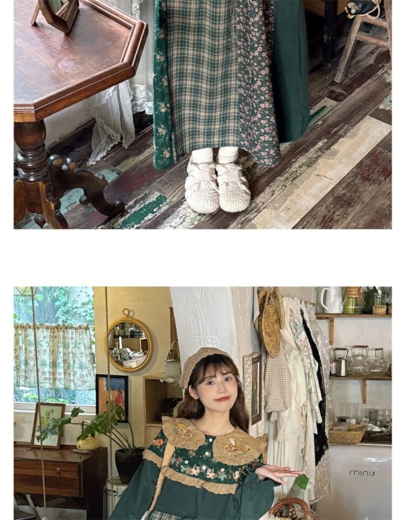 ワンピース レディース 長袖 コーデュロイ フリル ビッグフリエル襟 森ガール 可愛い 春 秋 冬 グリーン ピンク ロングワンピース 異素材 ロリータワンピース 花柄 長袖ワンピース ロリータ ワンピース レディース 長袖 コーデュロイ フリル ビッグフリエル襟 森ガール 可愛い 春 秋 冬 グリーン ピンク ロングワンピース 異素材 ロリータワンピース 花柄 長袖ワンピース ロリータ