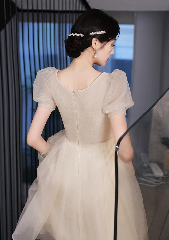 ドレス 大人 素敵 袖付き 透け感 ミモレ丈ドレス ファスナー エレガント フォーマル レディース ママ パーティードレス コンクール イブニングドレス 結婚式 演奏会ドレス ピアノ 発表会 ステージ