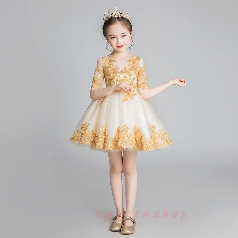 子供ドレス ピアノ演奏会 姫様ワンピース パーティードレス キッズフォーマルドレス結婚式ダンス演出 舞台服フラワーガール ジュニアドレス90cm160cm