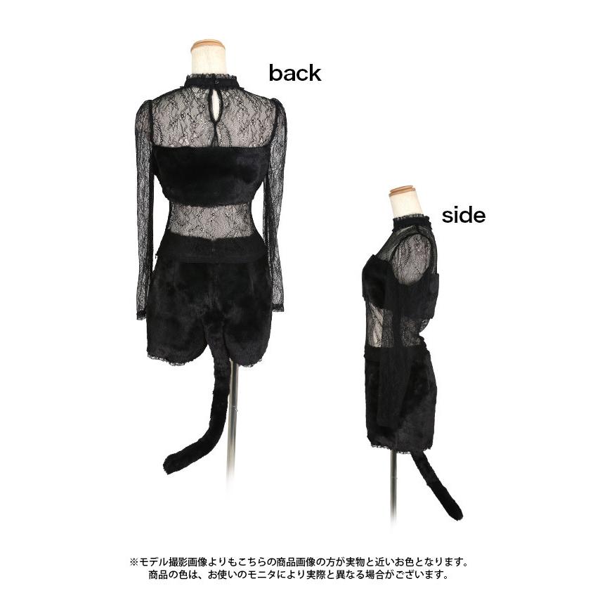 ハロウィン コスプレ セクシー 衣装 猫 ネコ 猫耳 レディース 仮装 かわいい コスチューム セット レース ショートパンツ カチューシャ マスク