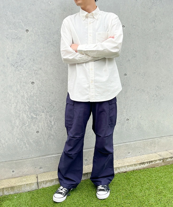 アヴィレックス AVIREX DAILY ベーシック オックスフォード ボタンダウンシャツ メンズ 長袖 シャツ 綿100％ トップス シンプル かっこいい おしゃれ 大人 カジュアルシ