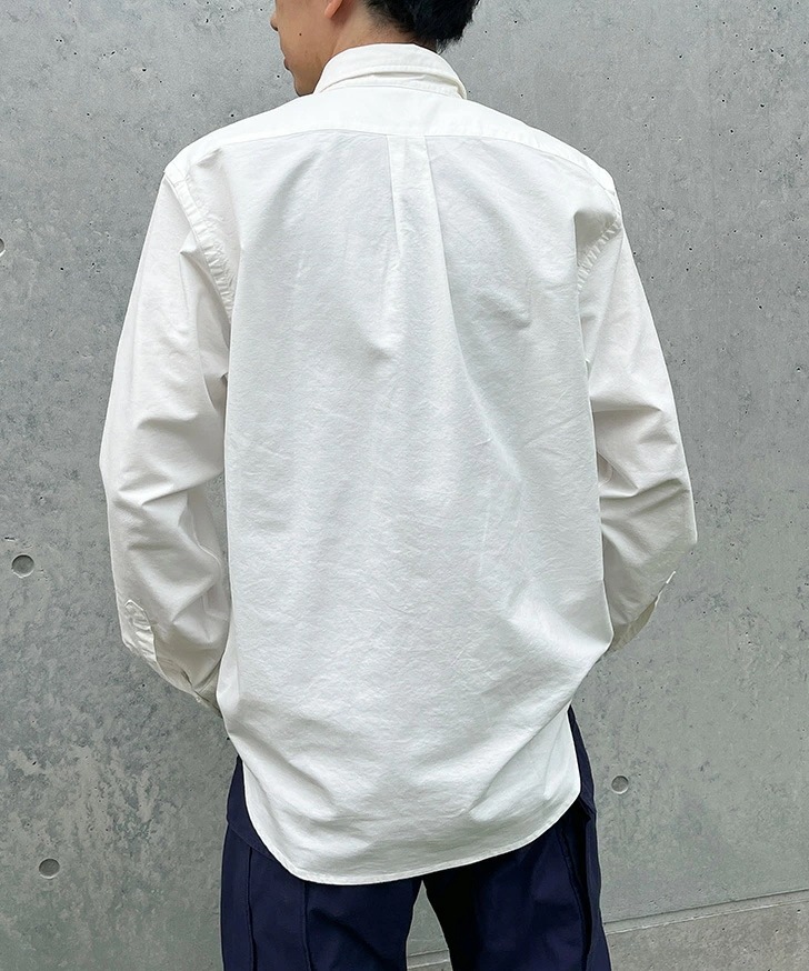 アヴィレックス AVIREX DAILY ベーシック オックスフォード ボタンダウンシャツ メンズ 長袖 シャツ 綿100％ トップス シンプル かっこいい おしゃれ 大人 カジュアルシ